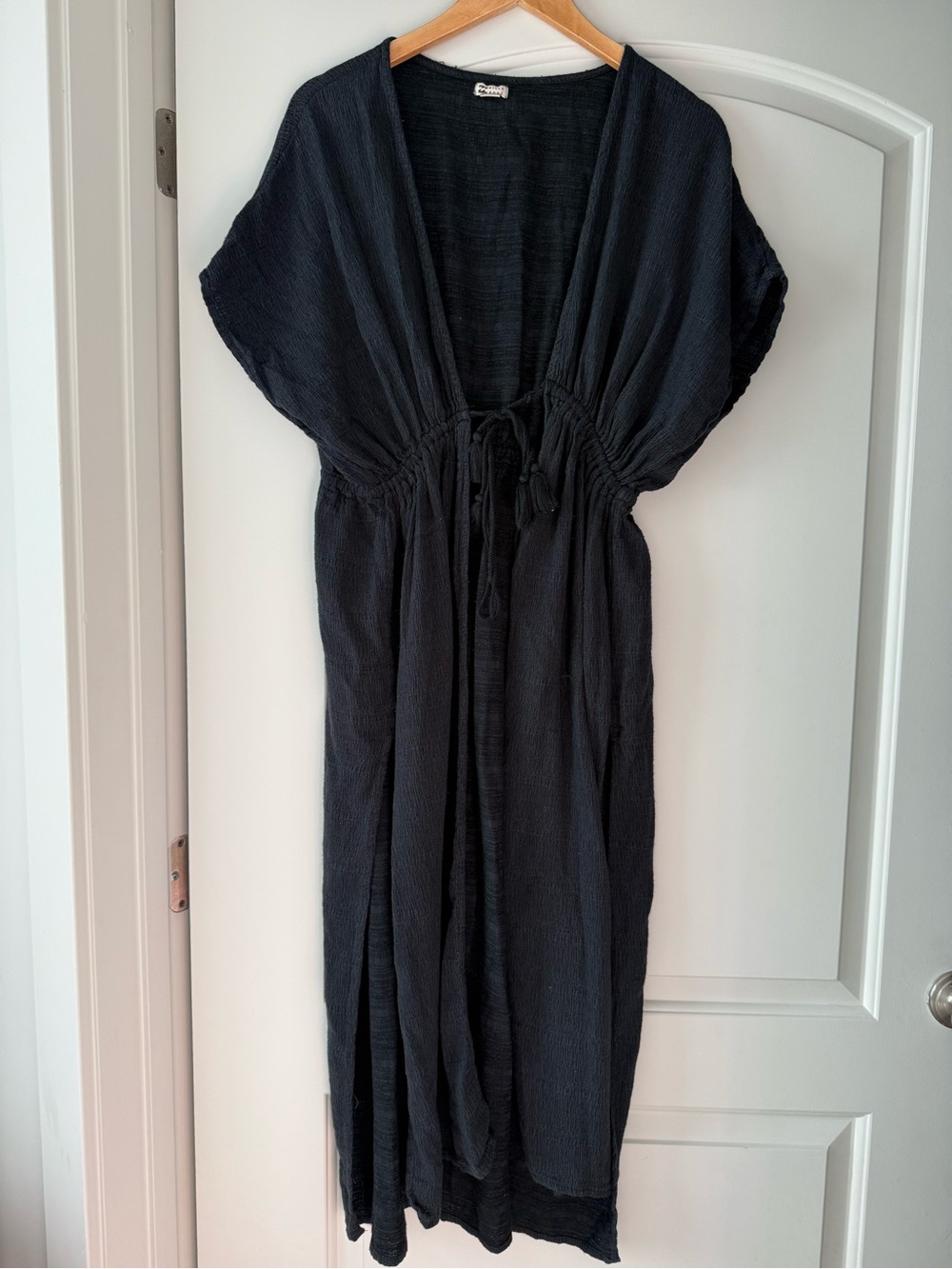 Billabong Black Tie-Waist Maxi Dress Cover Up